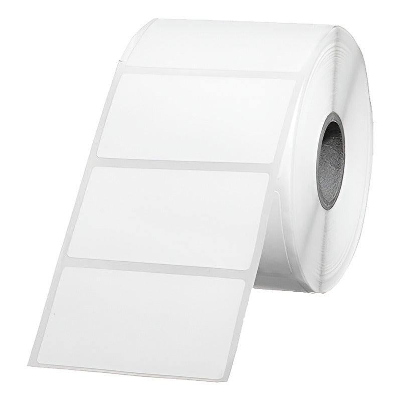 Rollo Con 1000 Etiquetas Auto Adheribles Rhino Roet-02 Color Blanco