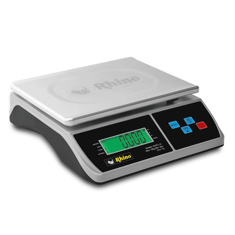 Báscula Digital Porcionadora Para 10kg Rhino Bapo-10 Color Aluminio