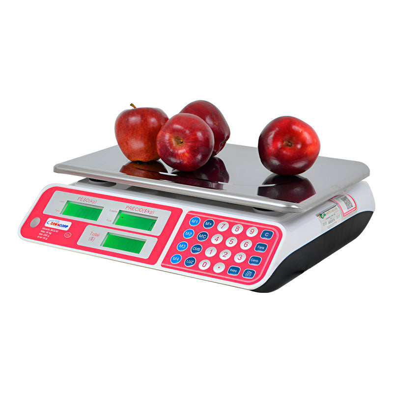 Báscula Digital Cobacorp Bermex Bcc-30 40kg Acero Inoxidable Blanco/rojo