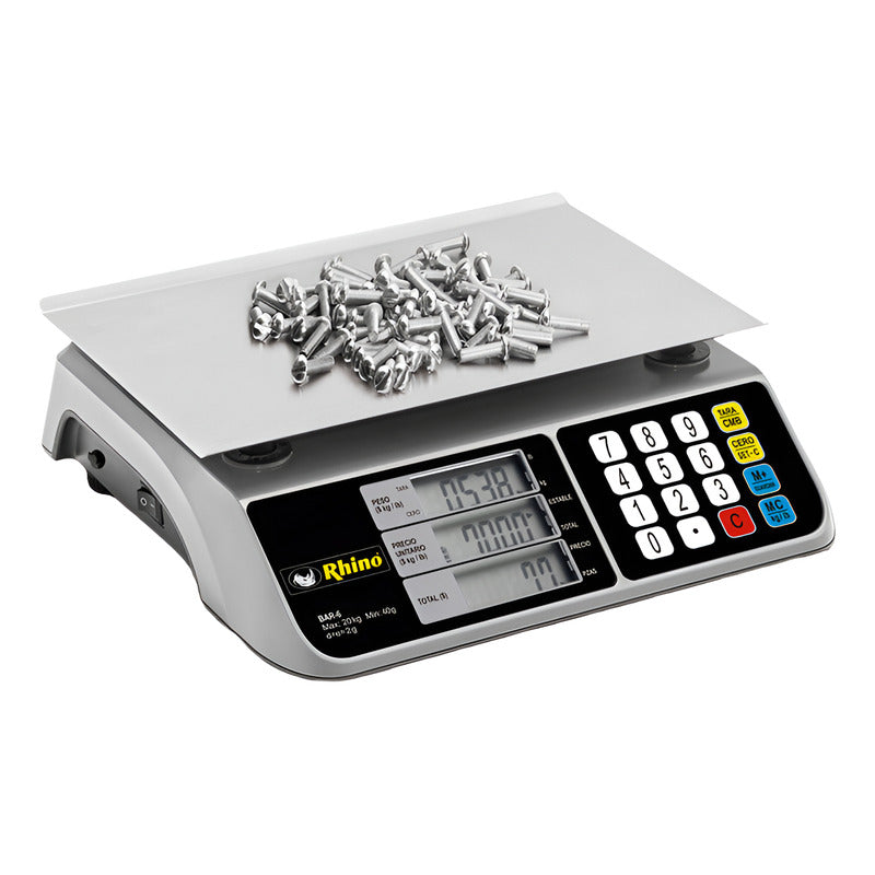 Báscula Comercial Digital Rhino Bar-6 20kg 28 cm X 20 cm