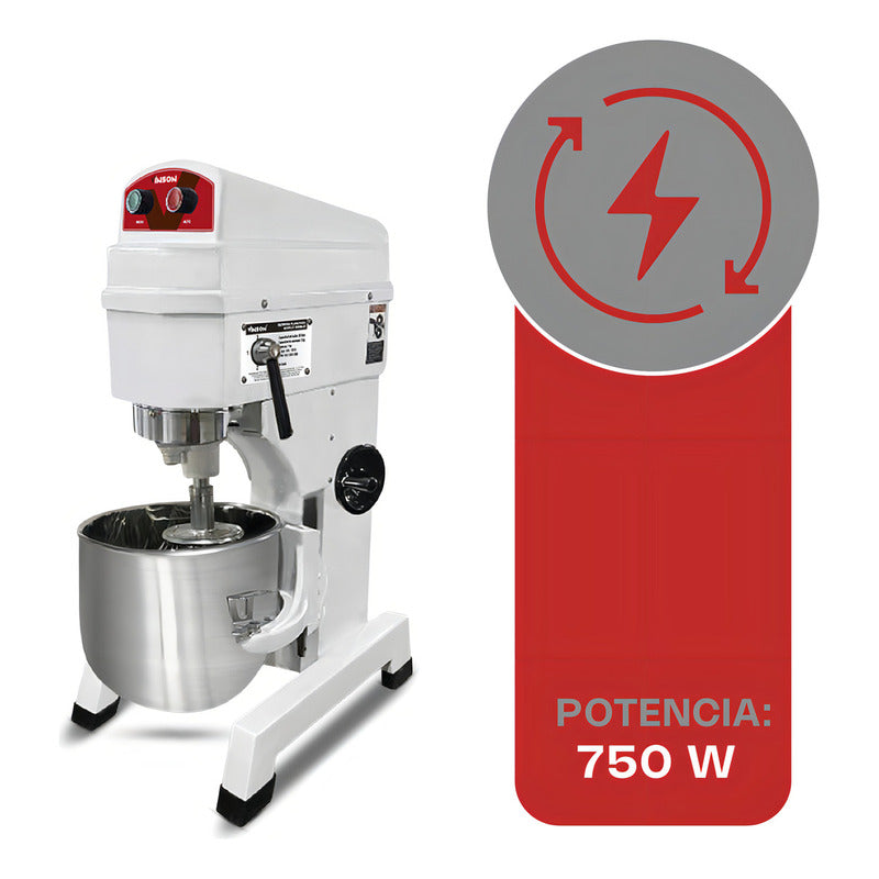 Batidora De Pedestal Planetaria Comercial Vinson Rhino Bavin20 Lt Color Blanco Frecuencia 60 Hz
