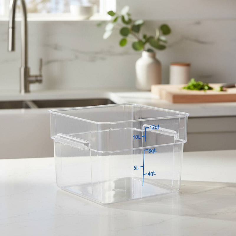Recipiente Policarbonato Cuadrado 12qt Caledonia Repocu-12