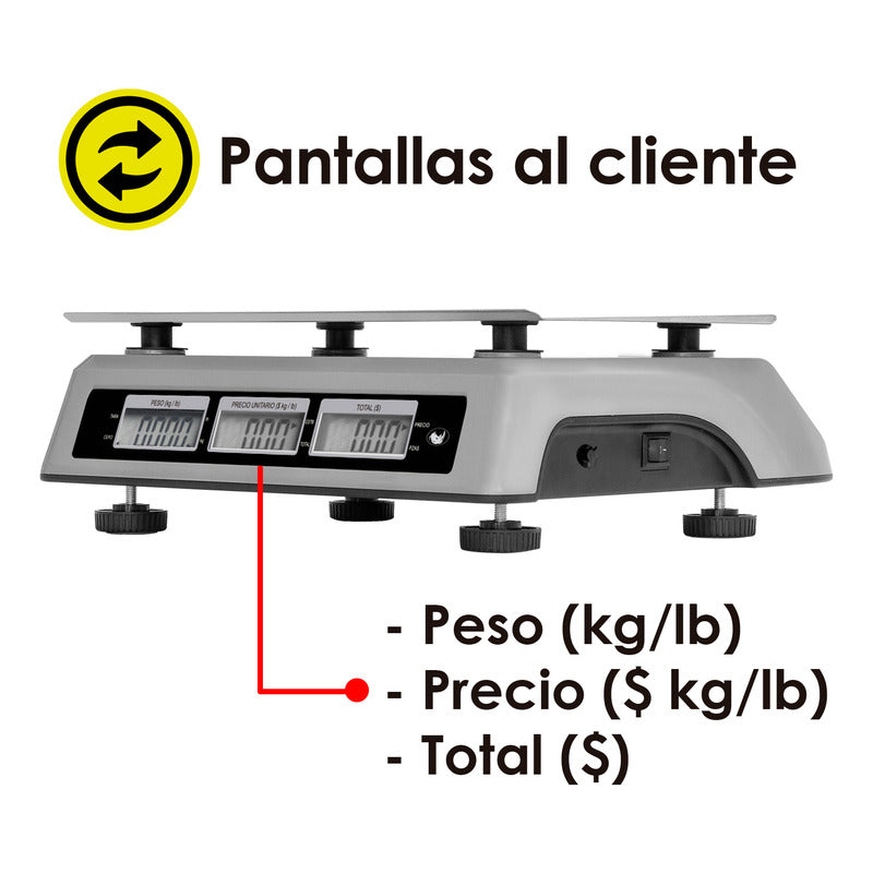 Báscula Comercial Digital Rhino Bar-6 20kg 28 cm X 20 cm