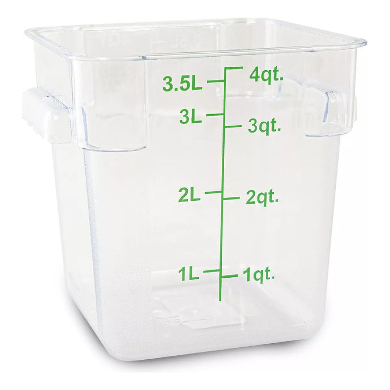 Recipiente Policarbonato Cuadrado 4 Qt Caledonia Repocu-4