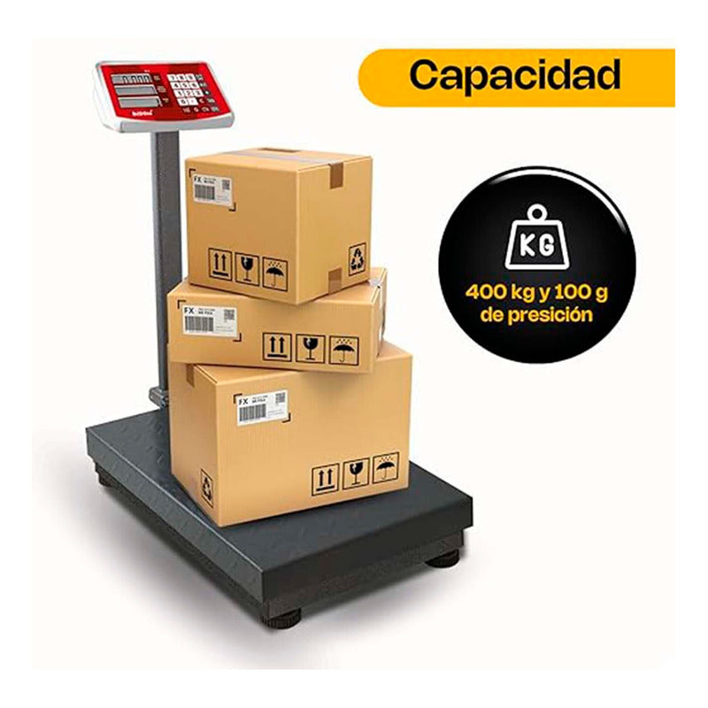 Báscula De Plataforma Plegable 400 Kg Vinson Baple-400 Negro