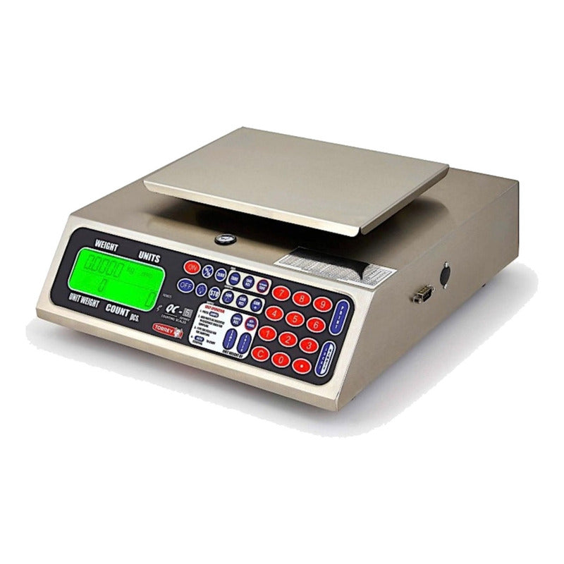 Báscula Contadora Torrey Acero Inoxidable Qc-5 Kg Lcd 25.2cm X 17.3cm