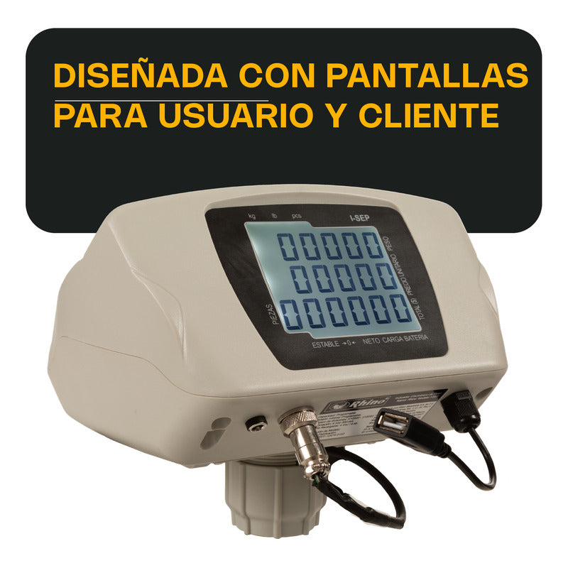 Indicador Peso Electrónico Rhino I-sep Doble Display Gris