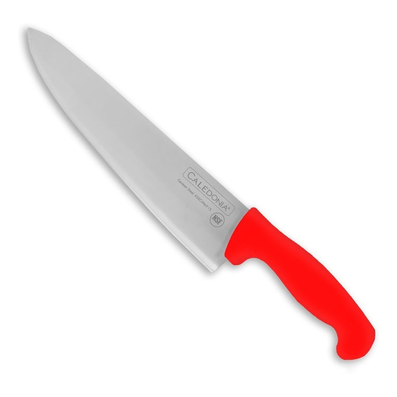 Cuchillo Chef 10 Pulgadas Rojo Caledonia Cache-10r Rojo