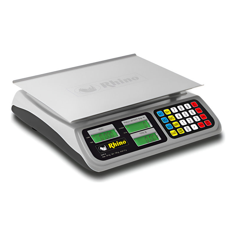 Báscula Comercial Digital Rhino Bar-8 40kg 33 cm X 23 cm Aluminio