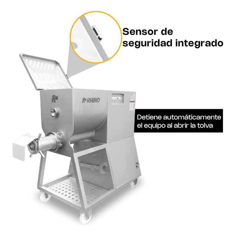Molino Mezclador Rhino Molme1300 A.inox 5.5hp 220v Trifásico
