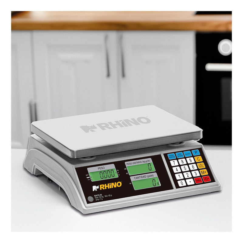 Báscula Contadora Digital Rhino Baco-30 Kg 28 cm X 23.5 cm