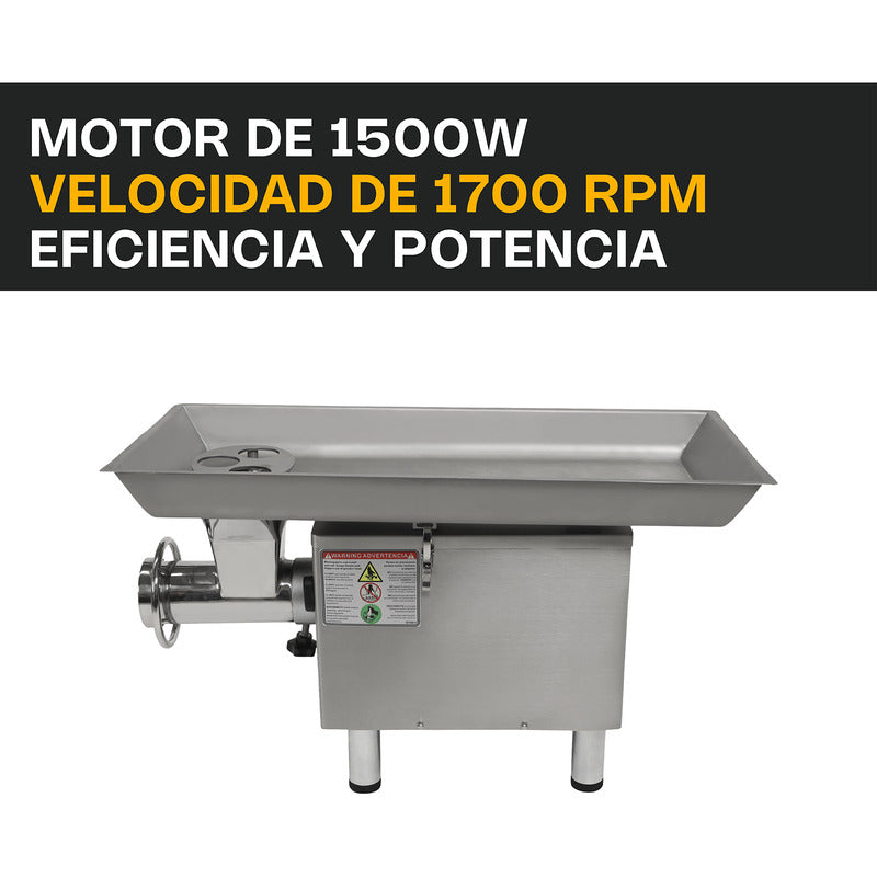 Molino De Carne Embutidor Cabezal Acero Inoxidable 22 De 2hp