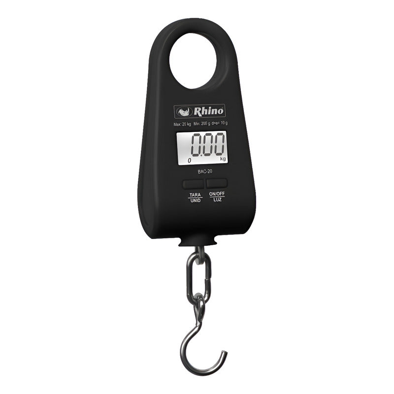 Bascula Colgante Portátil 20kg Bac-20 Color Negro Rhino Negro
