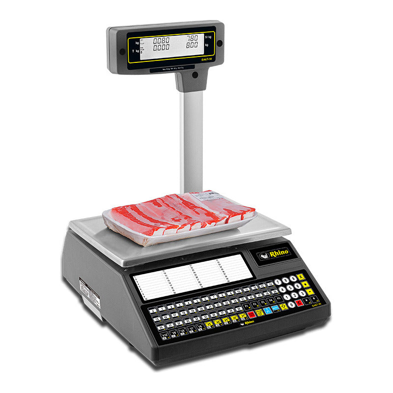 Báscula Etiquetadora Digital Rhino Baet-30 30kg Con Mástil 34 Cm X 26 Cm