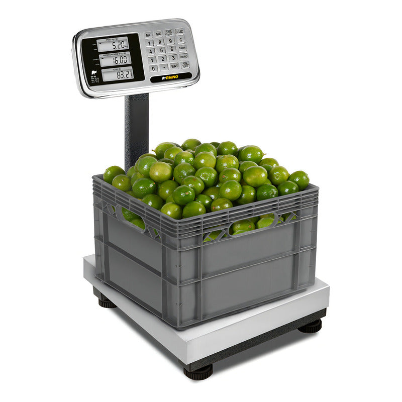 Báscula Plataforma 80kg Rhino Modelo Bp-80 Rbanda Gris