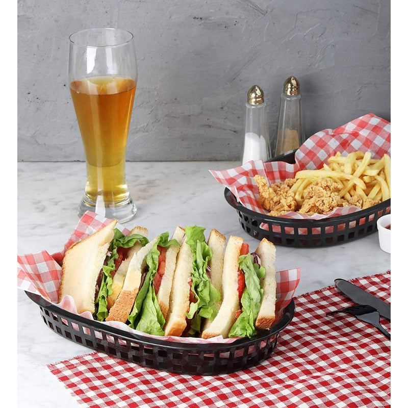 12 Canastillas Plásticas P Comida Rápida Caledonia - Camob-n