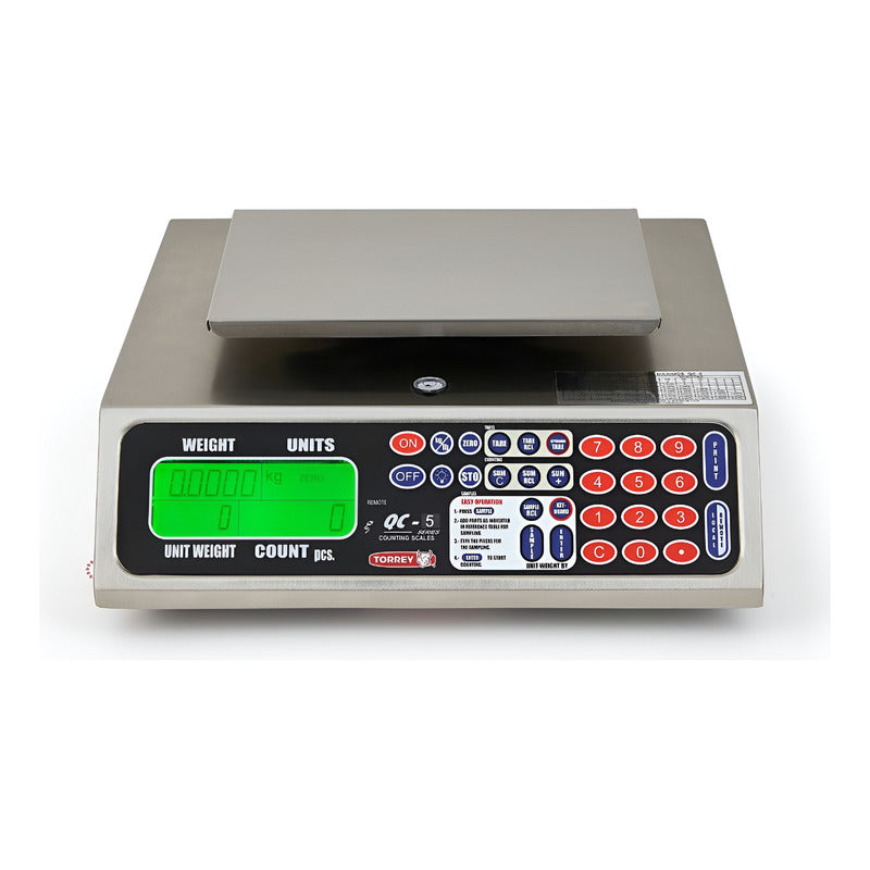 Báscula Contadora Torrey Acero Inoxidable Qc-5 Kg Lcd