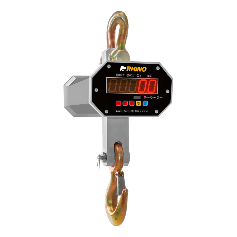 Báscula Industrial Colgante Rhino Bac-5t 5000 Kg Con Control Gris