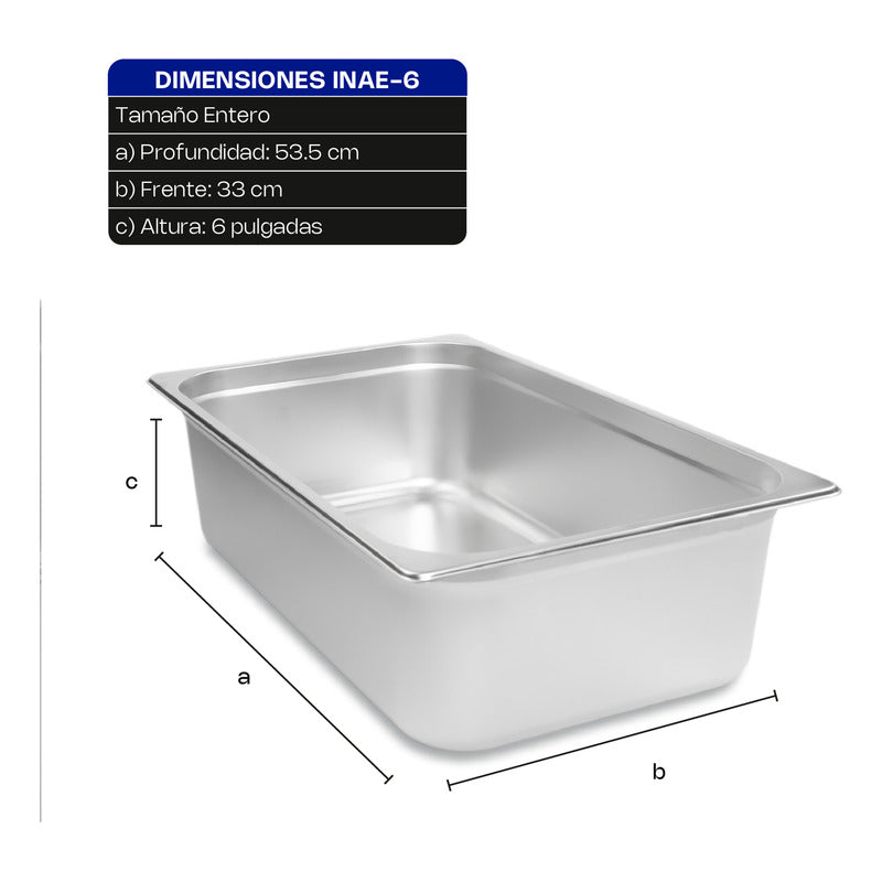 Inserto Acero Inox Entero 6 Pulgadas Caledonia Inae-6