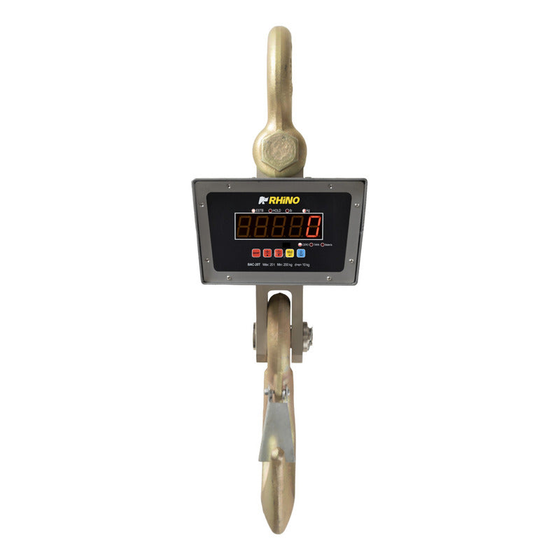 Báscula Colgante Industrial 20 Toneladas Rhino Bac20t Recarg Plateado