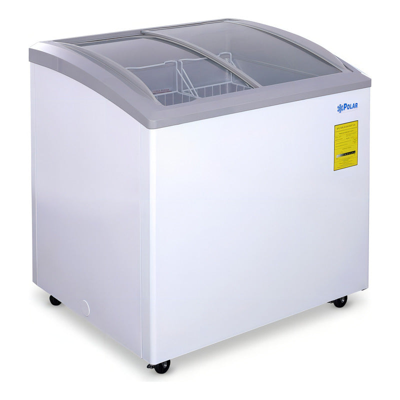 Congelador Cristal Curvo Comercial Polar Ch-200cr 152 Litros Color Blanco