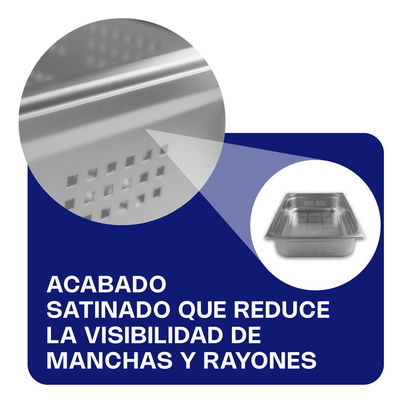 Inserto Acero Inoxidable Perforado Entero 4 Pul. Inape-4