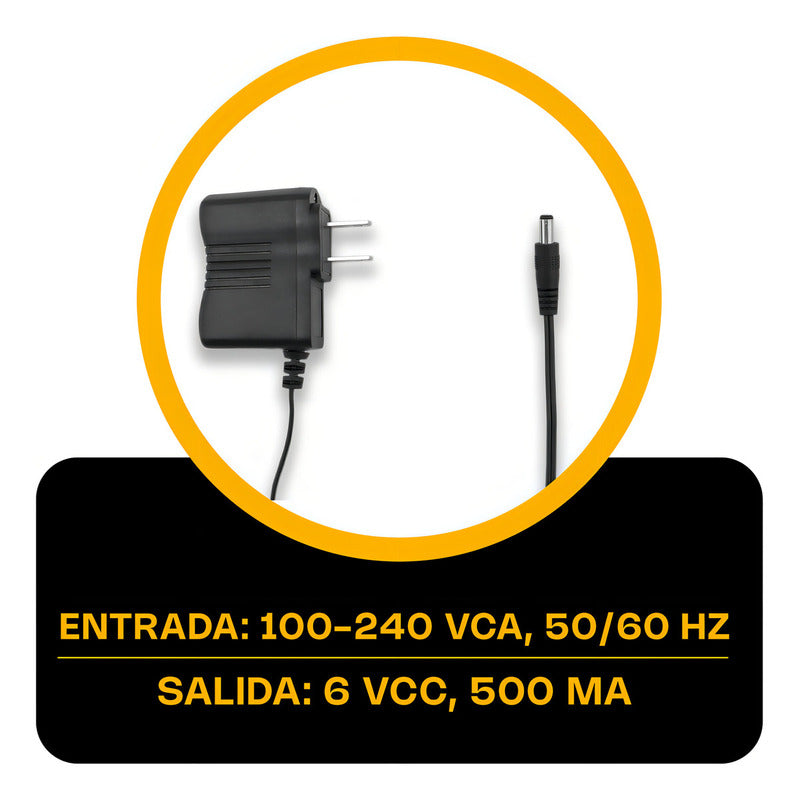 Cargador De Pila Rhino Adapta-01 - 110v Entrada 6vcc,500ma Salida