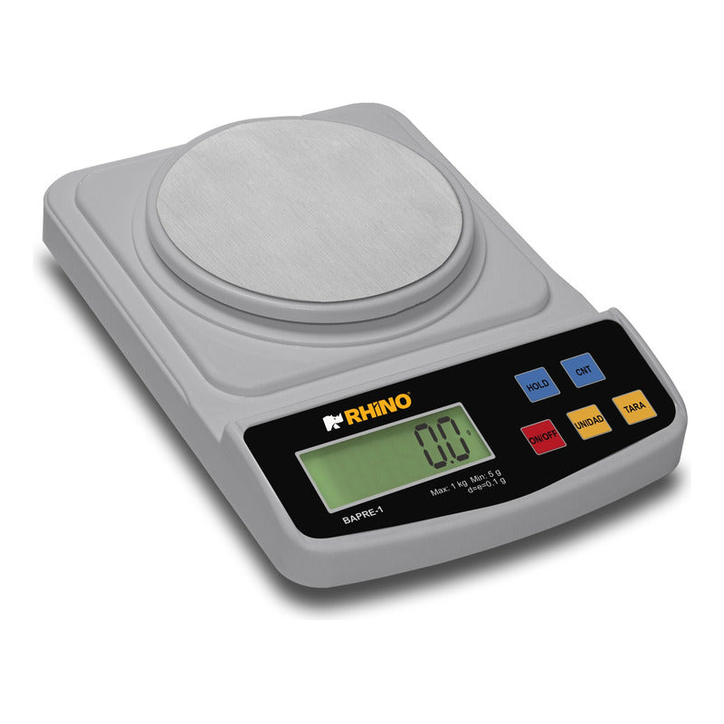 Báscula De Precisión Digital Rhino Bapre1 1kg/0.1g Precisión Gris