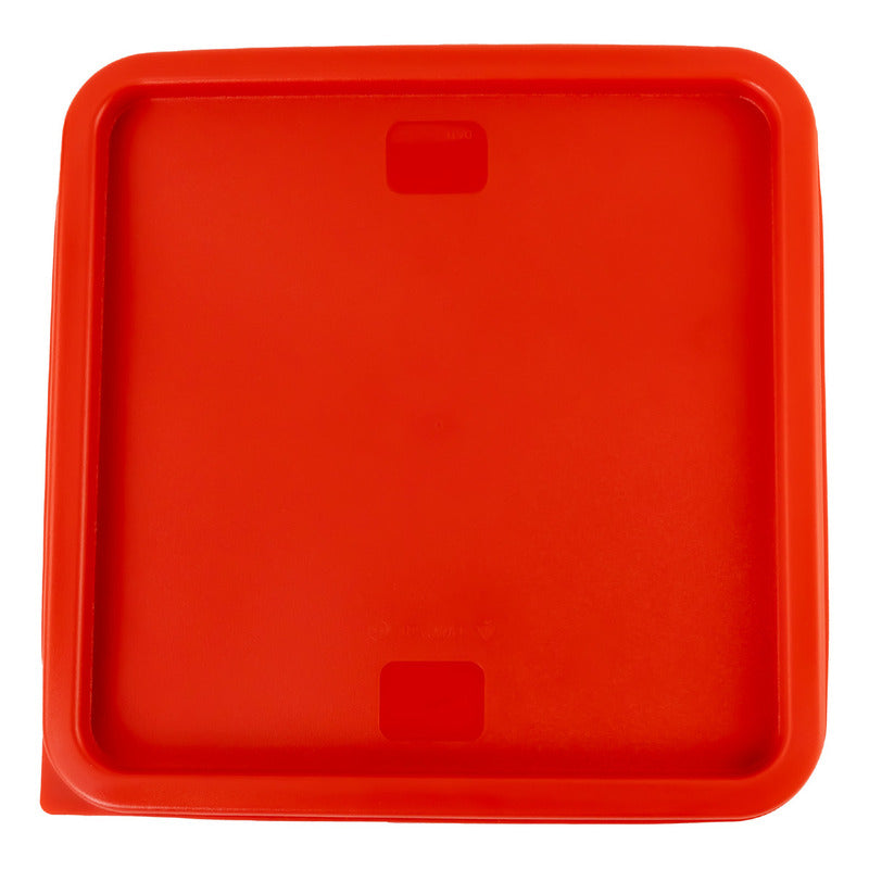 Tapa Plástica Cuadrada Roja Caledonia Tapecu-1218r Para Recipiente 12-18 Qt Rojo