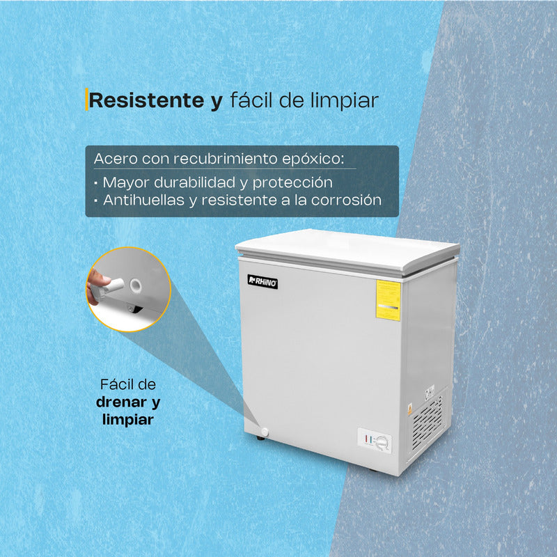 Congelador Horizontal Congeco-5 Rhino Color Blanco Reyfri Blanco