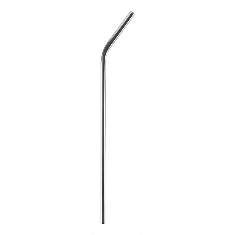 Set 20 Popotes Curvos Acero Inoxidable Caledonia Reutilizables 26cm Plateado