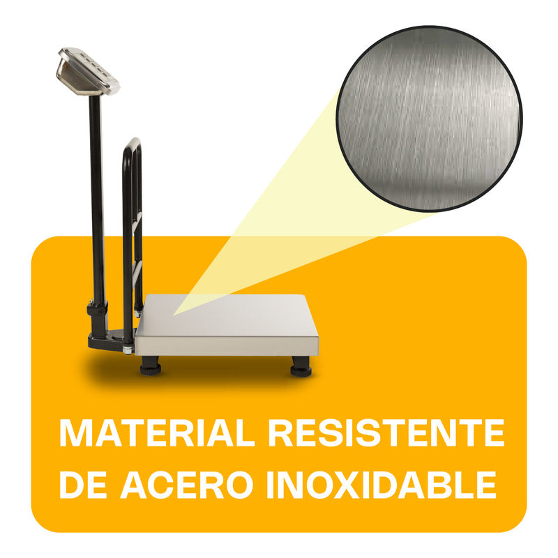 Báscula Comercial Digital Plataforma Rhino Bp-200kg Reyfri - Gris