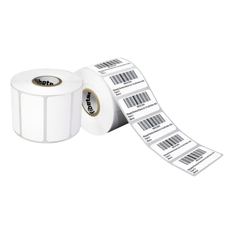 Caja Con 20 Rollos De 750 Etiquetas Térmicas Bascula Torrey Blanco