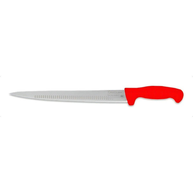 Cuchillo Cecinero Troquelado 14  Rojo Caledonia Cace-14r Rojo