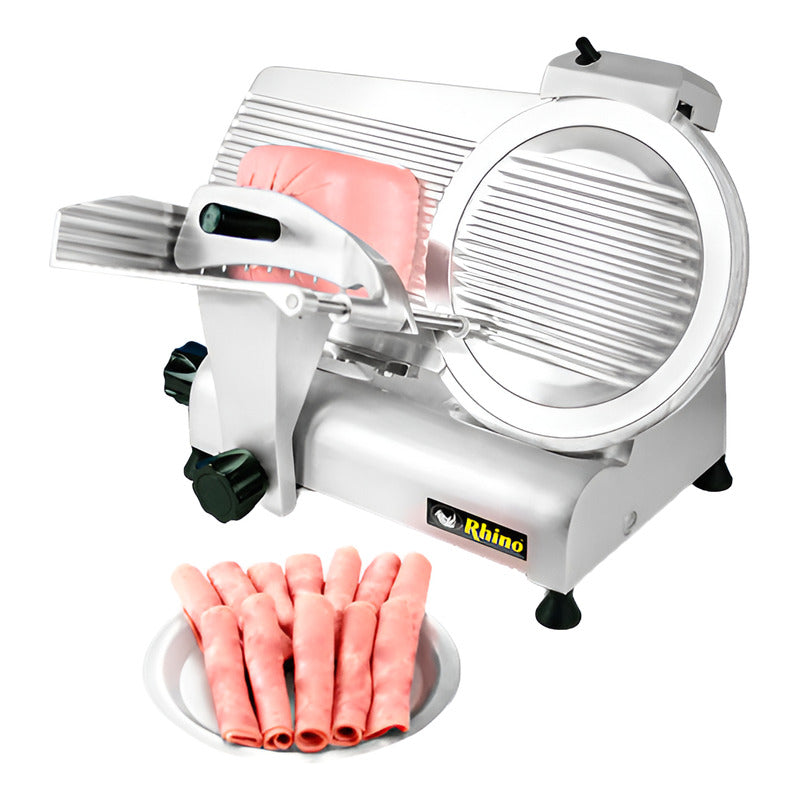 Rebanadora Jamon Marca Rhino Cuchilla De 250 Mm   Gris