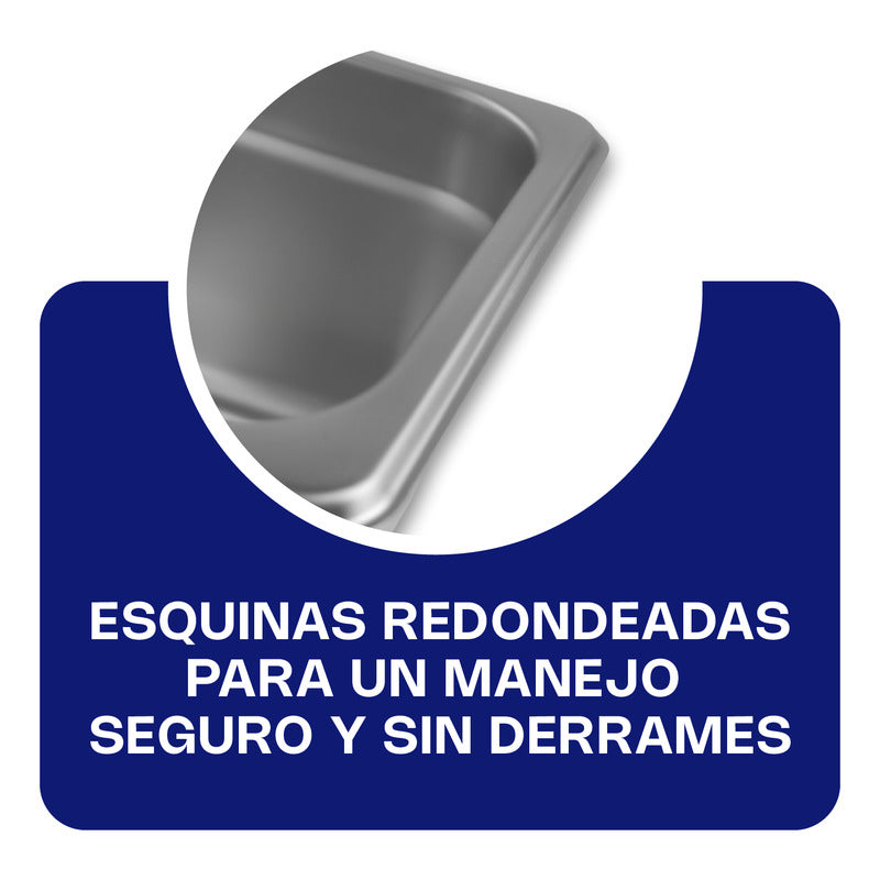 Inserto Contenedor Acero Inoxidable Medio 6 Pulgadas Inam-6