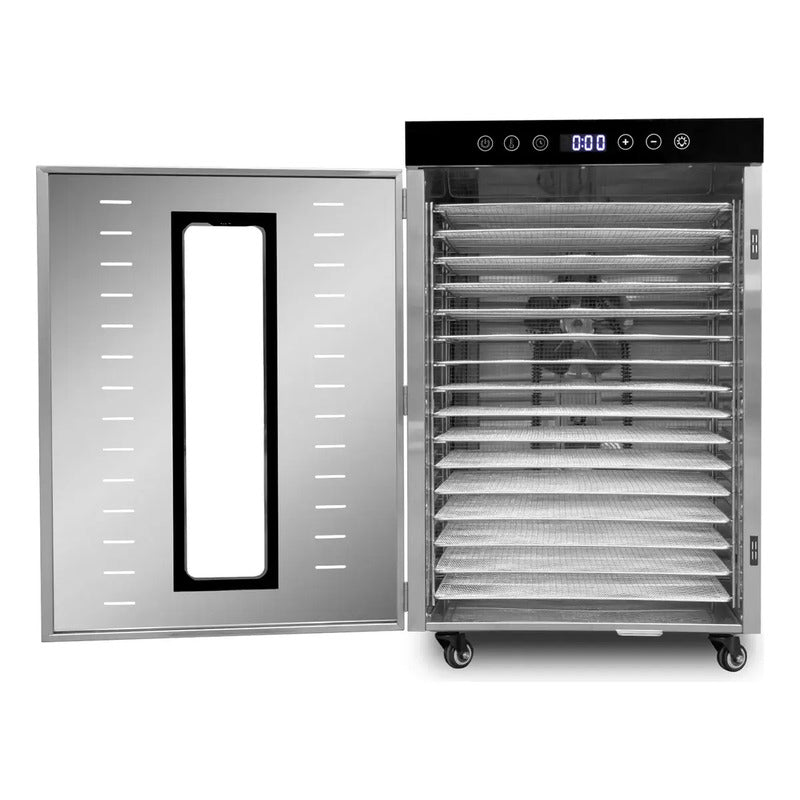 Deshidratador Alimentos Rhino 16 Charolas 40x38cm Desali-16 Plateado Gris