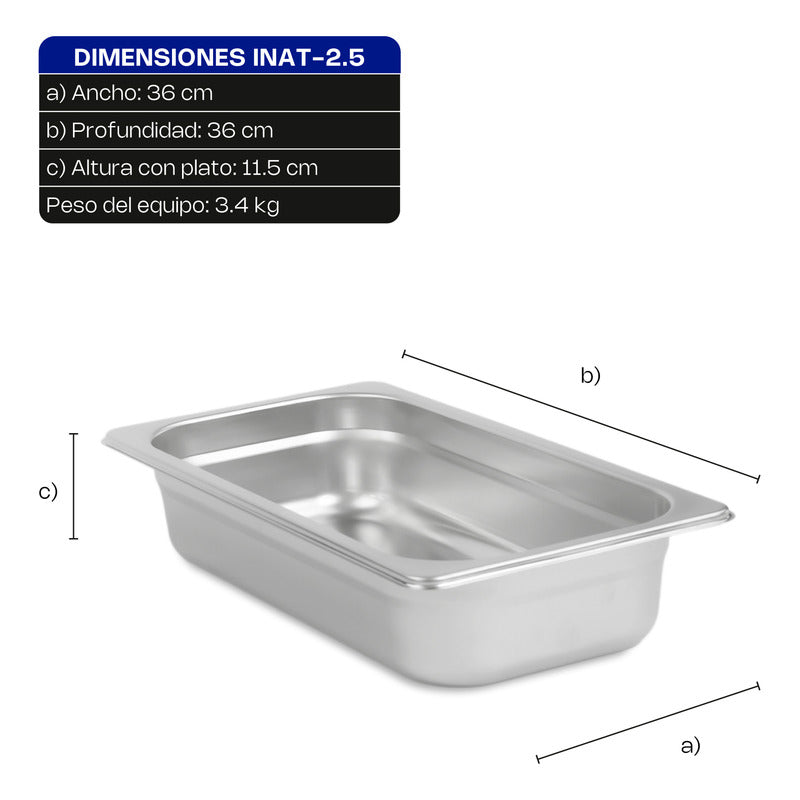 Inserto Tercio De Acero Inox 2.5 Pul. Caledonia Inat-2.5 Gris