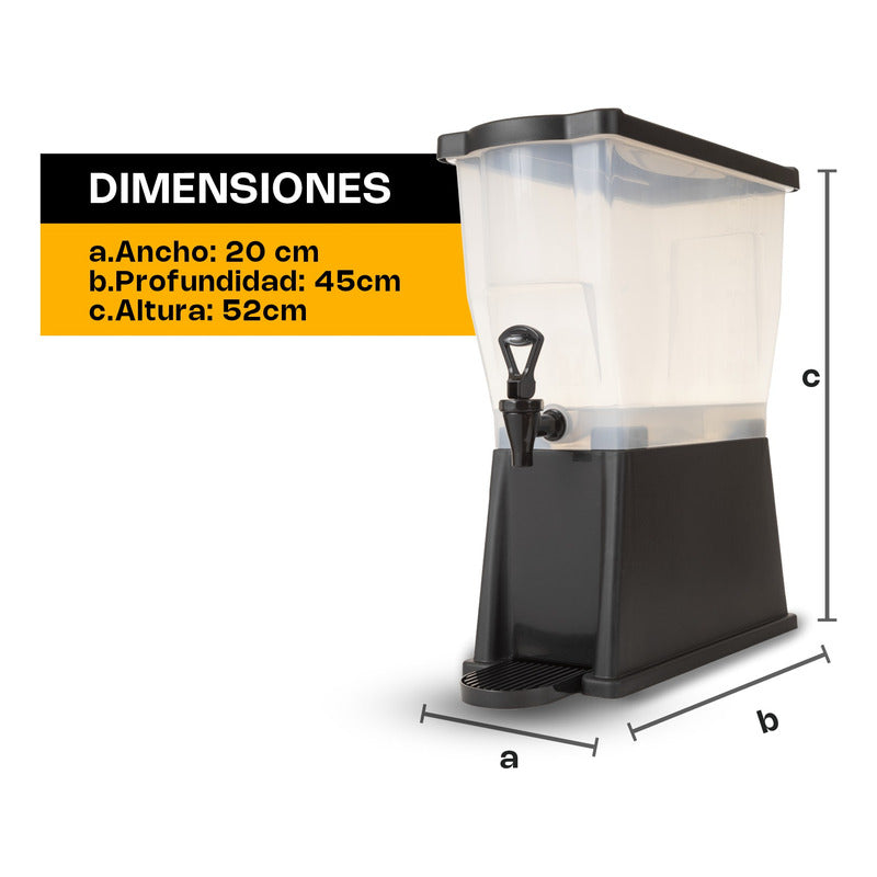 Dispensador De Bebidas Caledonia Disbe-13 Lts. Color Negro Negro