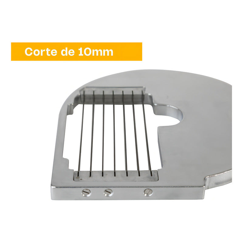 Disco Corte A La Francesa 10mm Para Procesador Dipro-fr-10 Color Gris