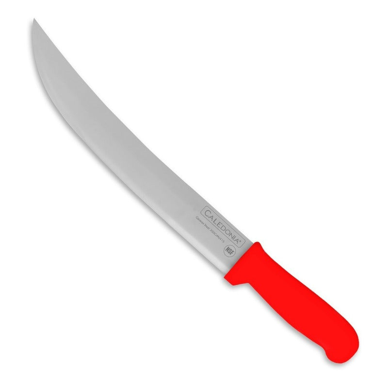 Cuchillo Bistecero Curvo 10 Pul. Rojo Caledonia Cabic-10r Rojo