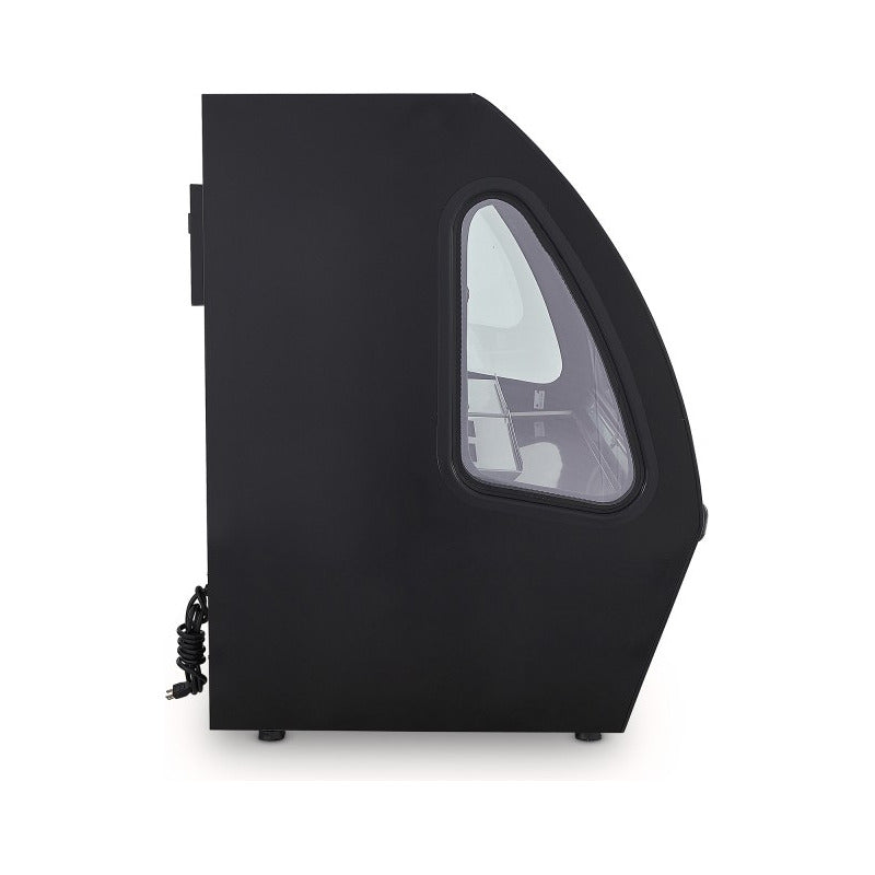 Vitrina Exhibidora Torrey Color Negro De 1.5m Reyfri Drd-5n Curvo