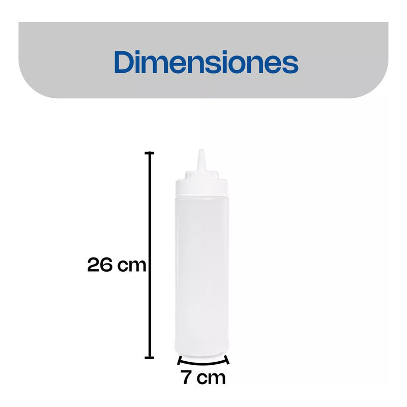 Recipiente Transparente Para Aderezo 24oz Recad-24t Transparente