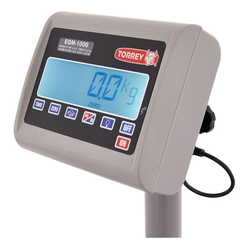 Báscula Digital De Plataforma Torrey Eqm-1000 Kg 73 X 95 Cm