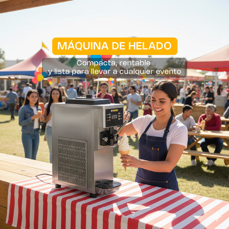 Máquina De Helados Suave De Mostrador Hela-10 Rhino