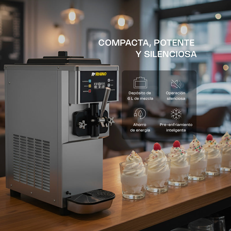 Máquina De Helados Suave De Mostrador Hela-10 Rhino