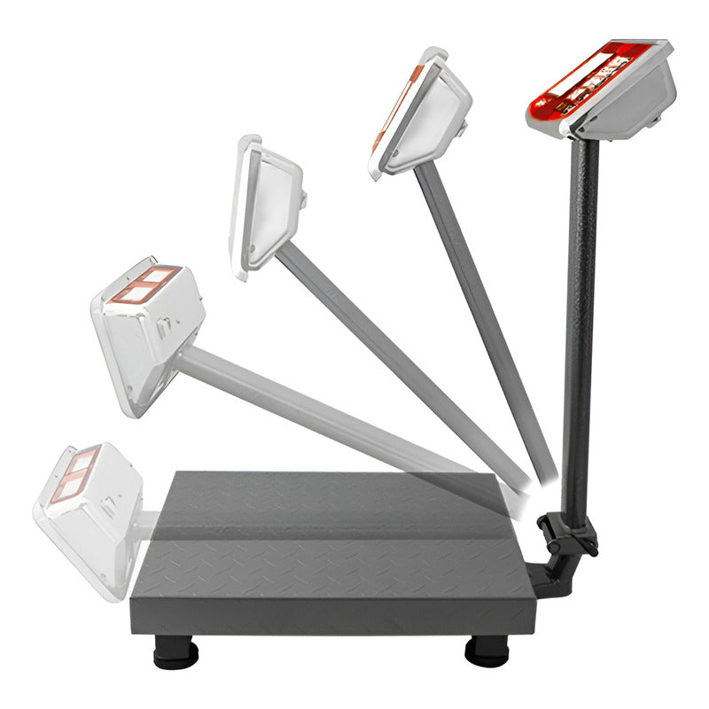Báscula Digital Comercial Advance Rh 400kg Plataforma Acero Pantalla Led Negro