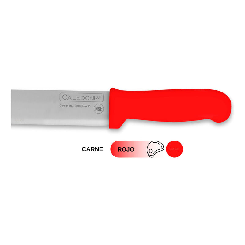 Cuchillo Bistecero Curvo 14  Rojo 14 Caledonia Cabic-14r