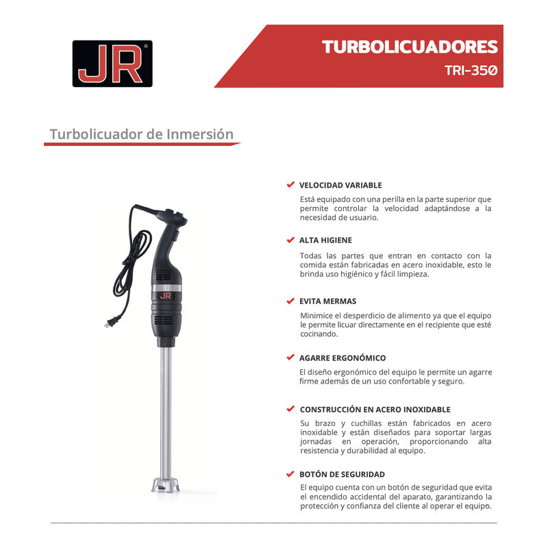 Turbolicuador De Inmersión Torrey Linea Jr 60 Lts. Tri-350 Negro