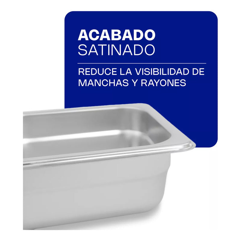 Inserto Acero Inoxidable 1/6 Profundidad 6.4 Cm Inas-2.5